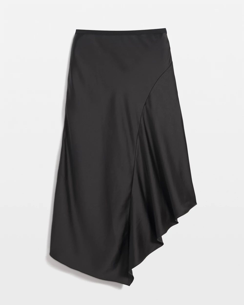 White company black satin skirt new arrivals